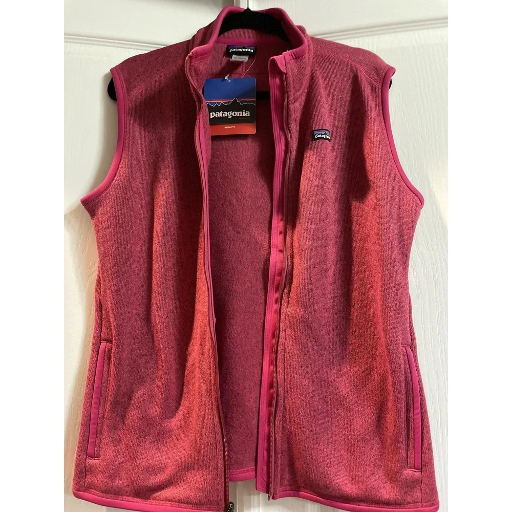 Patagonia Better Sweater Vest Womens XL Pink Full Zip Fleece Slim Fit Outdoor - Picture 2 of 16